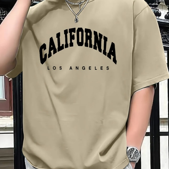 California Dreams Oversized Tee - Sand Beige